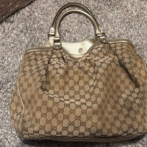 Gucci Tan Monogram Shoulder Bag